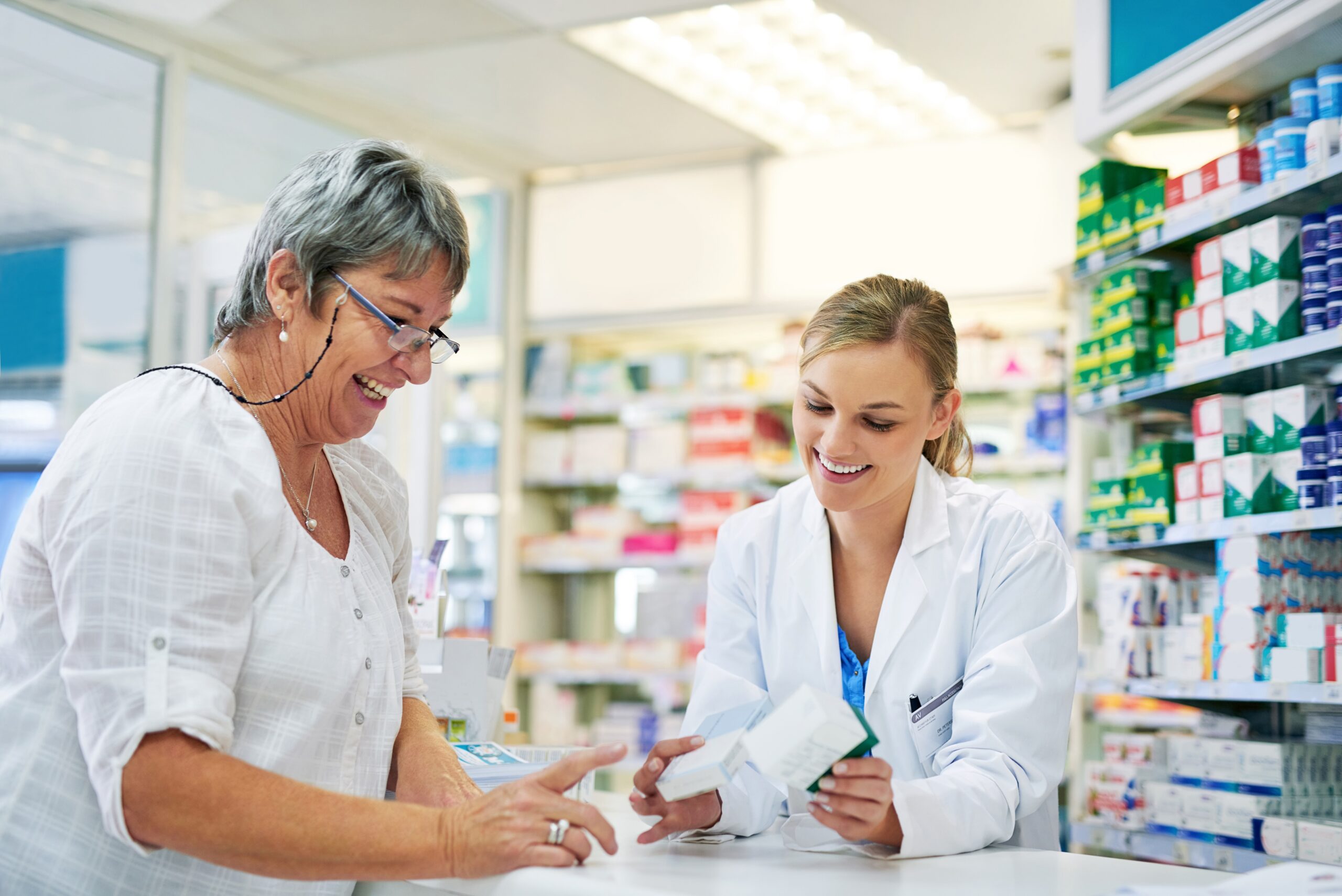 Collecting prescription from pharmacy